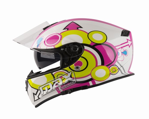 CASCO MAX V127 INTEGRAL C/ANT. DE SOL (YOUNG POP FUCSIA) S